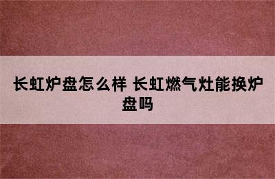 长虹炉盘怎么样 长虹燃气灶能换炉盘吗